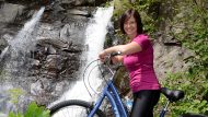 waterfall, lehigh gorge trail biking