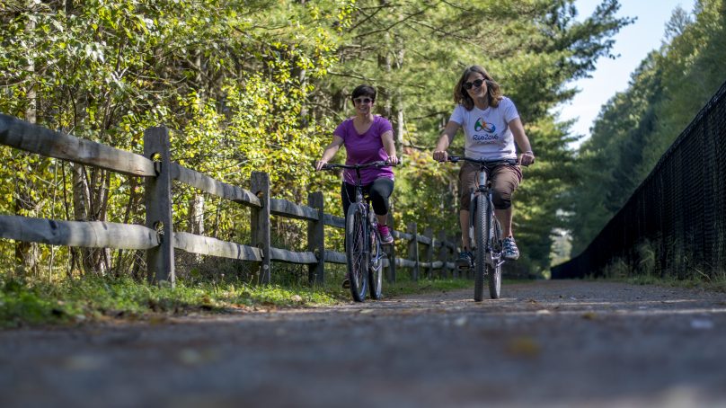 bike ride on the trail